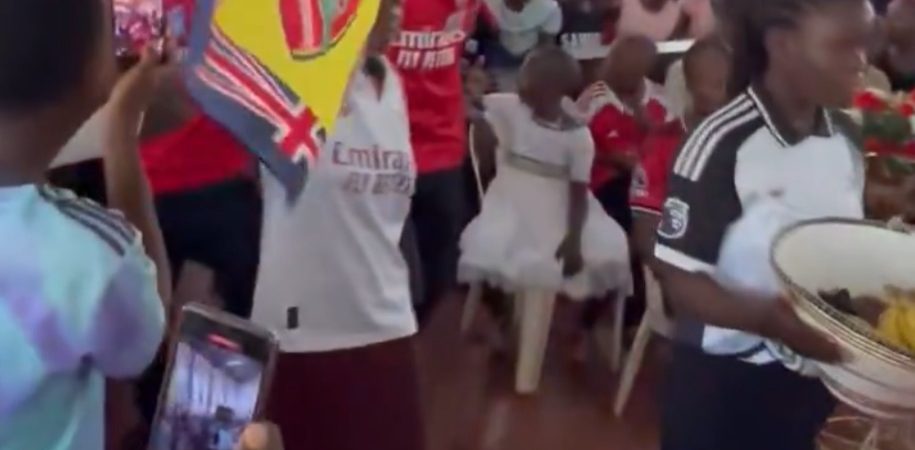 Arsenal fans church celebration Uganda