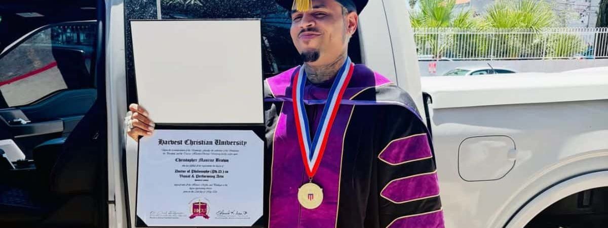 Chris Brown honorary doctorate degree