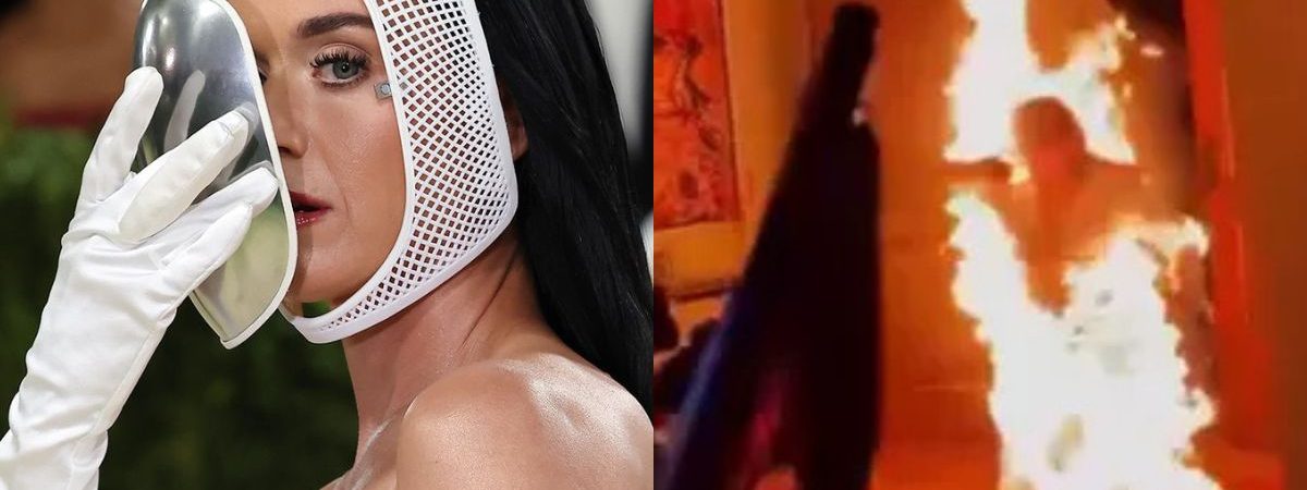 Katy Perry Met Gala fire