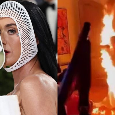 Katy Perry Met Gala fire