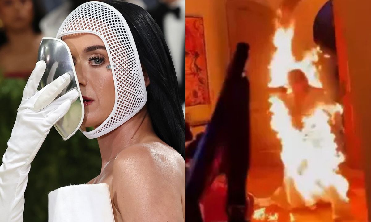 Katy Perry Met Gala fire
