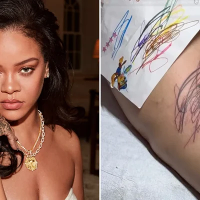 Rihanna Children's drawings tattoo